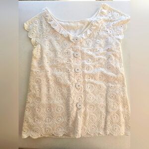 Elegant White Lace Top Womens